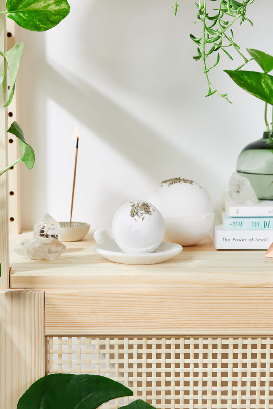 Biologische badbom Calm Bomb - TWEE MATEN lavendel